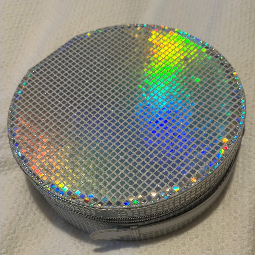 Holographic Round Jewelry/Makeup Case